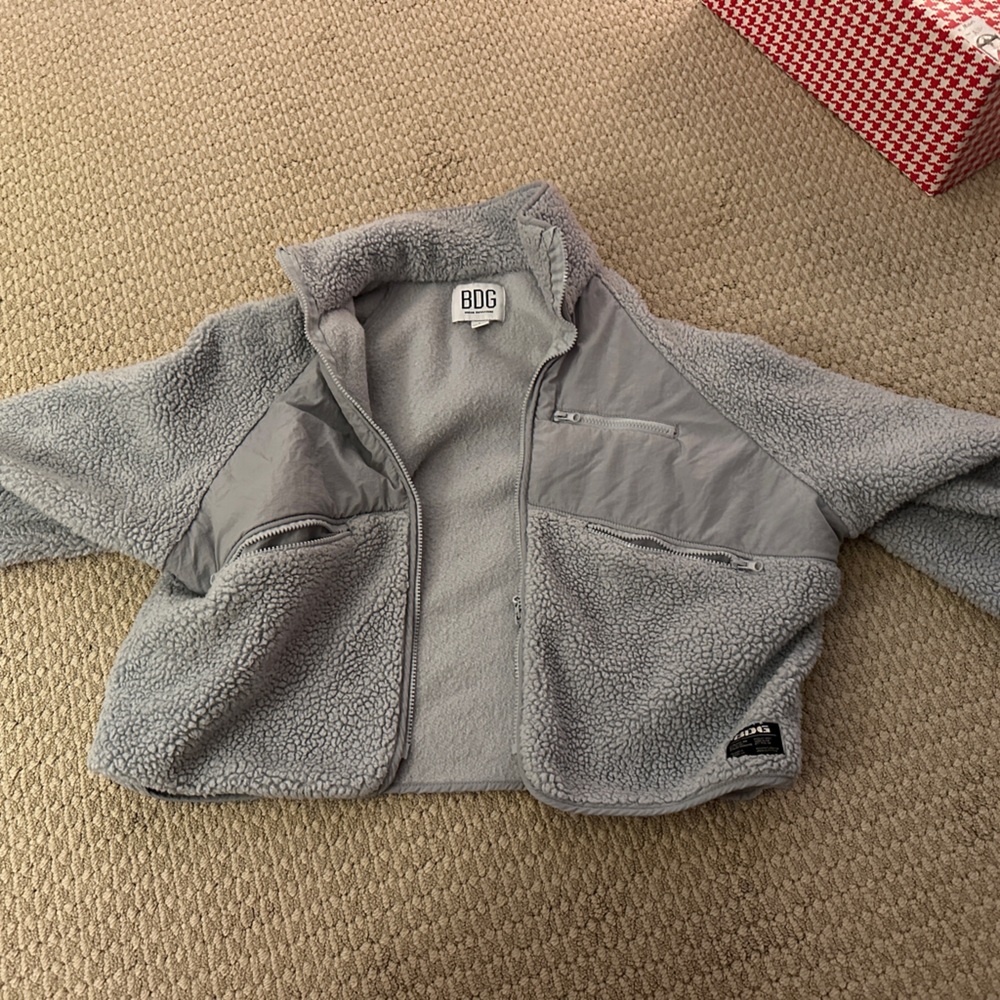 BDG Gray Urban Outfitters Fleece Jacket